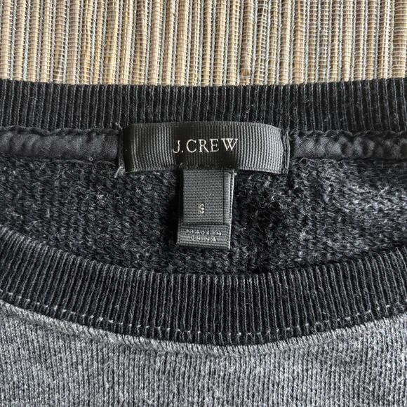 J.CREW | "Exploded Floral" Oversized Gray Sweatshirt 100% Cotton Sz Small - Picture 3 of 4